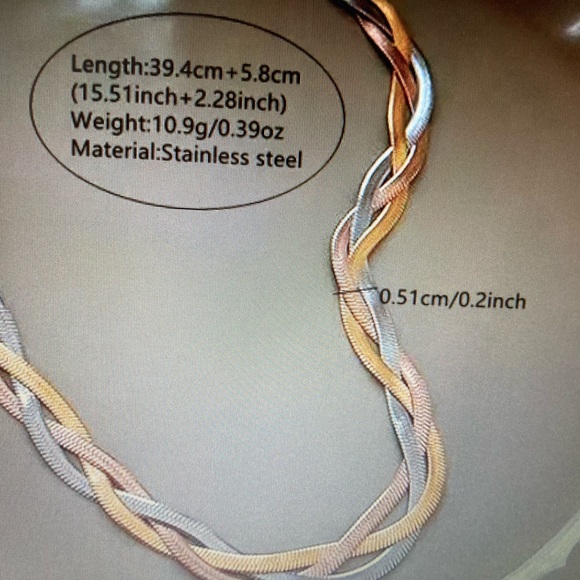 Antiana Accesorio™ 18K Gold IP Stainless Steel Bracelet & Necklace Set - Picture 4 of 8